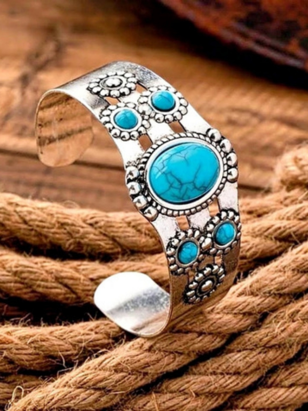 NWOT Turquoise Stone Cuff Bracelet.